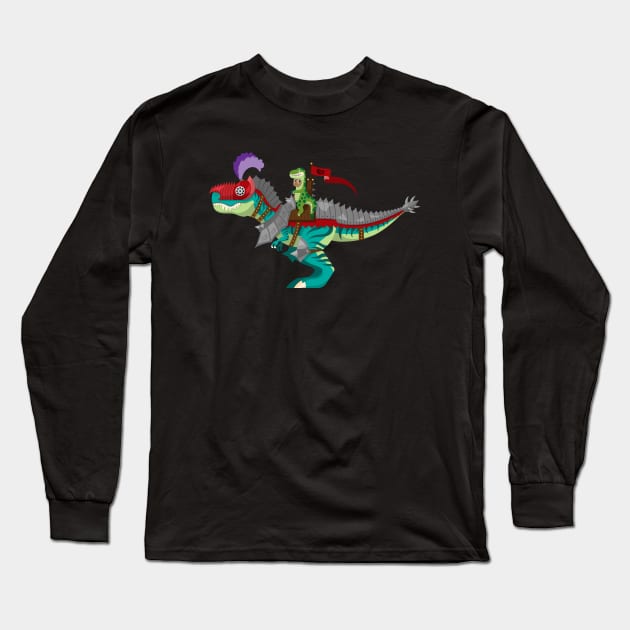 Dino Knight T-Rex Long Sleeve T-Shirt by JenniferSmith